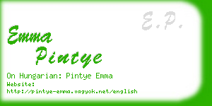 emma pintye business card